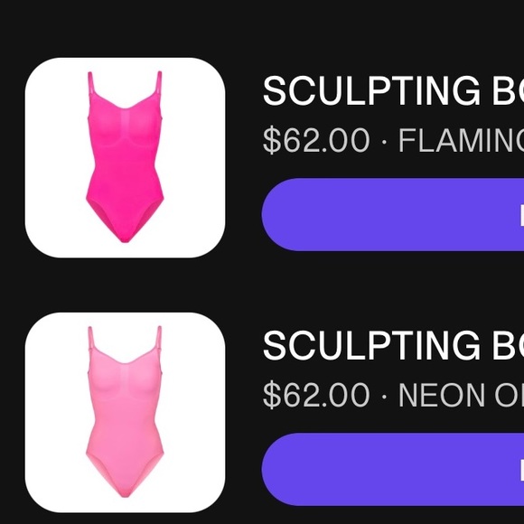 SKIMS Tops Skims Sculpting Bodysuit Flamingo And Neon Orchid Worn